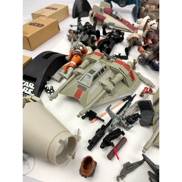 VTG Star Wars 1990s Action Figures Kenner Ships Micro Machines Lot Bundle - Picture 13 of 16